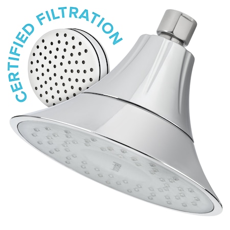 Brondell VivaSpring Certified Filtered Showerhead in Chrome with Slate Face FSH25-CG